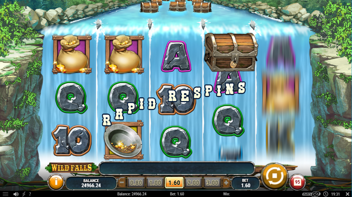 Функция бързо повторно завъртане в Wild Falls