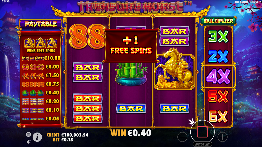 Treasure Horse ylimääräinen ilmaiskierros