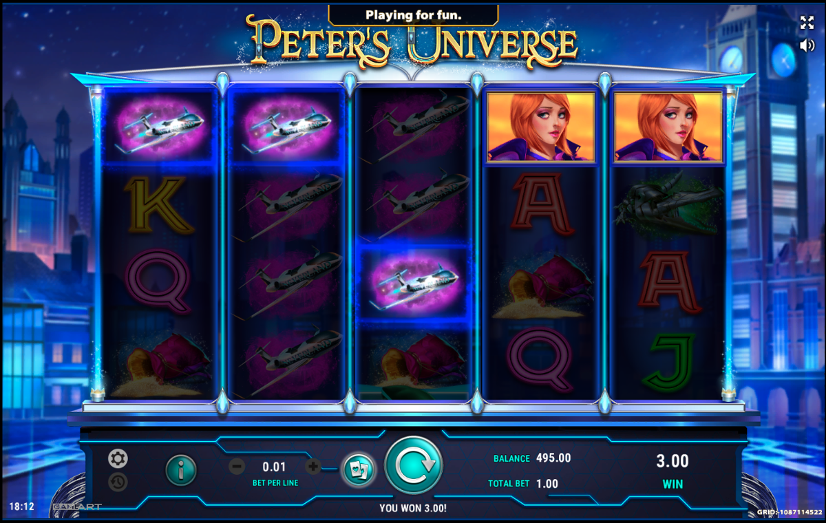 Vinst i spelautomaten Peters Universe