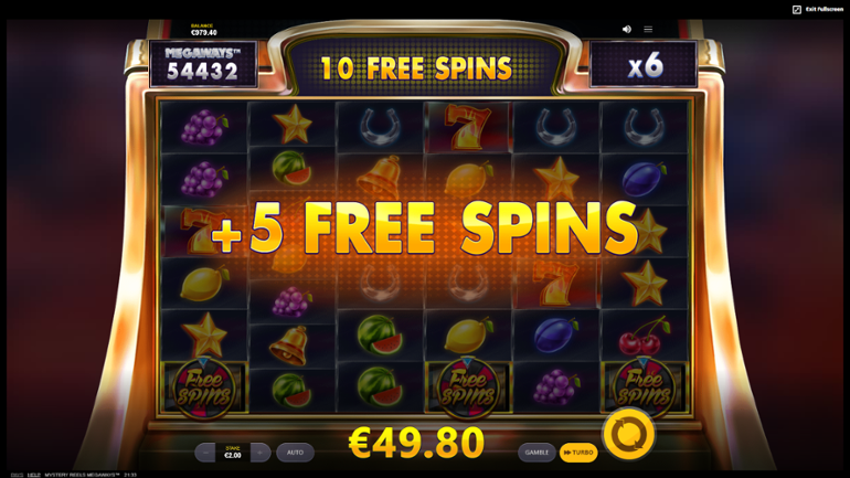Extra freespins i Mystery Reels Megaways